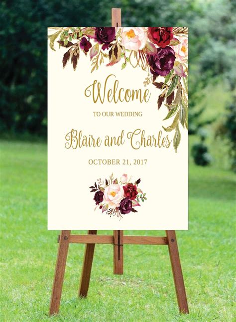 Wedding Signage Template Free Printable Word Searches