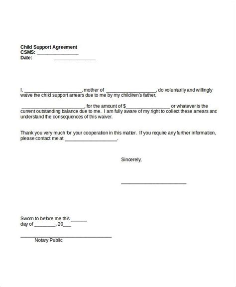 Contact the court mediator in your judicial district to. Child Support Agreement Template | Custody agreement, Custody agreement template, Support letter