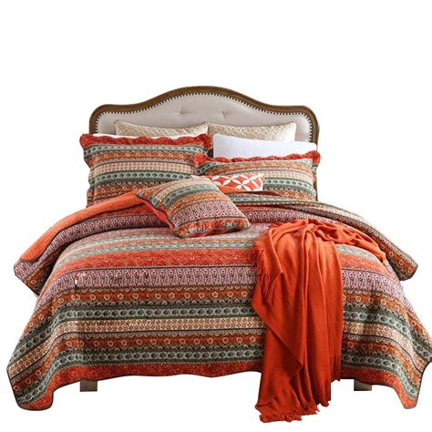 Buy Hnnsi Exotic Bohemian Quilt Sets Queen Size 3 Piece Comfy Cotton