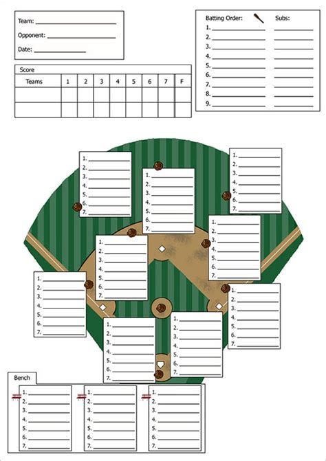 Baseball Lineup Sheet Free Download The Best Home