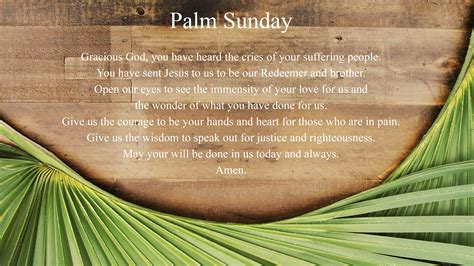 Palm Sunday Prayer Holy Week 2018 Holy Week Palm Sunday Lent Season