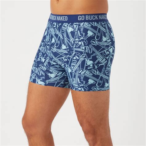 Mens Go Buck Naked Pattern Short Boxer Briefs Duluth Trading Company