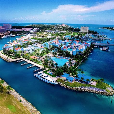 A Stunning Aerial Shot Of Vibrant Downtown Nassau Bahamas