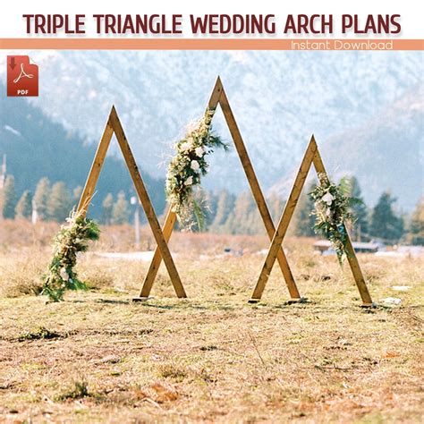 Triple Triangle Wedding Arch Diy Plans Triple Wedding Arbor Etsy India