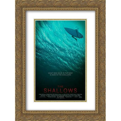 The Shallows 18x24 Double Matted Gold Ornate Framed Movie Poster Art