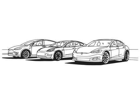Coloring Book Cars Tesla To Print And Online