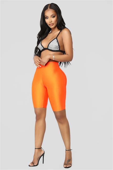Curves For Days Biker Shorts Orange