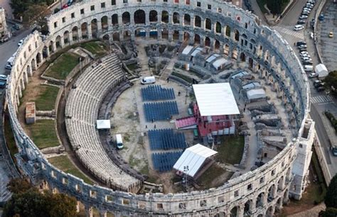 a football match will be played for the first time inside pula arena
