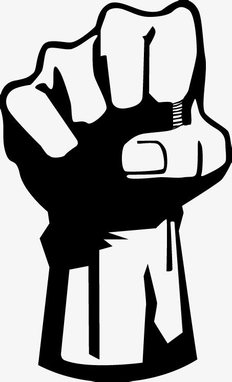 Black Power Fist Vector Image