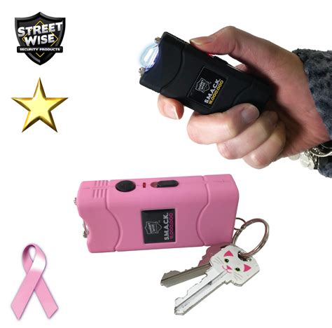 Smack 16 Million Volt Keychain Stun Gun Black Or Pink Stun Gun