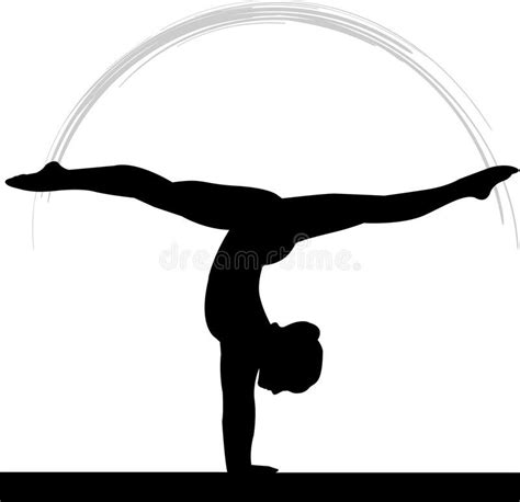 womens gymnastics balance beam vector illustration silhouette illustration gymnastics female