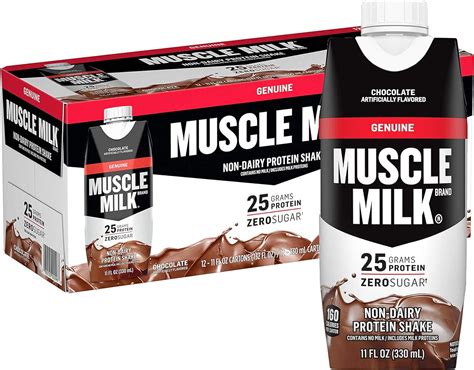 Muscle Milk Genuine Protein Shake Chocolate 25g Protein 11 Fl Oz 12 Pack Amazonca Health
