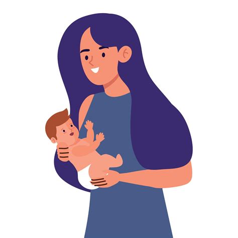 Love Mother Carrying Baby 14482428 Vector Art At Vecteezy