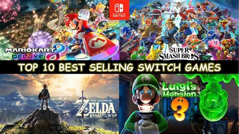 Top 10 Best Selling Switch Games Til End 2019 Youtube
