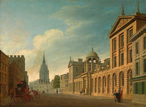 High Street Oxford Painting By Thomas Malton The Younger Pixels