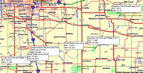 Overview Map Of Kankakee River In Indiana Maps Of River And Maps To