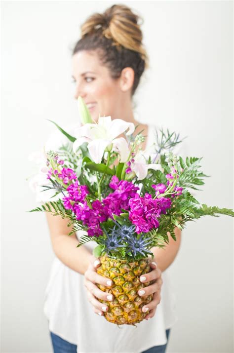 Tropical Pineapple Floral Arrangement Diy Fresh Mommy Blog Floral Arrangements Diy