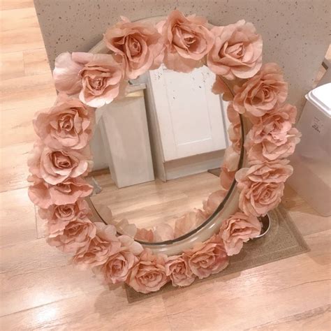 Diy 🌸 Flower Mirror 🌸 In 2020 Flower Mirror Diy Floral Mirror Diy