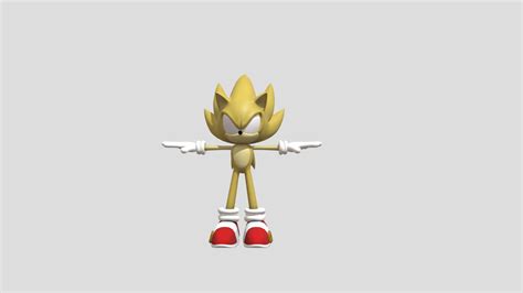Xbox 360 Sonic Unleashed Super Sonic 3d Model By 86758isbackagainnow