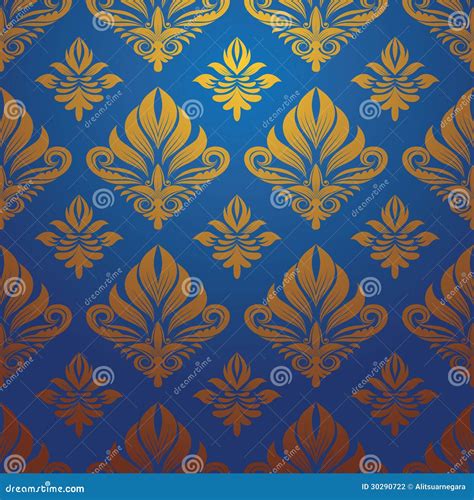 Gold Blue Pattern Vector Stock Photography Image 30290722