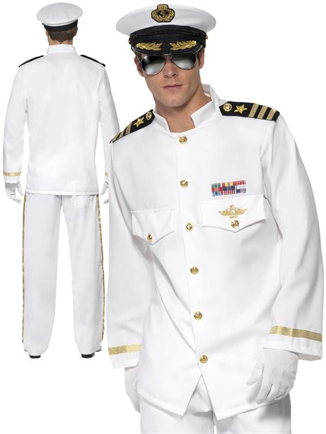 Deluxe Mens Sailor Costume Adults Navy Officer And Gentleman Fancy