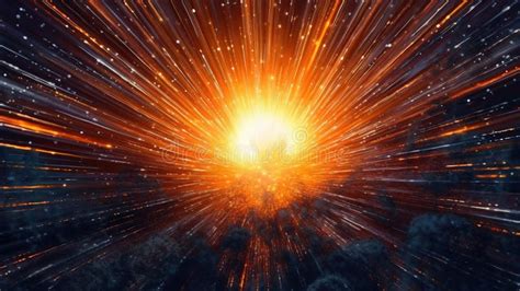 High Energy Particles Explosion Star Explosion With Particles Star