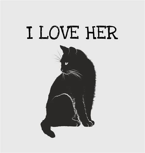 I Love Her Pussy Funny Gift For Babefriend Husband Fiance Humoristic Present Idea Gag Cat Kitten