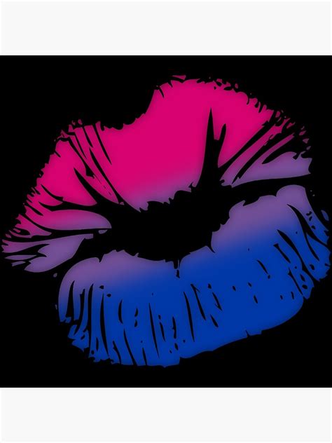 bisexual big kissing lips art print for sale by valador redbubble