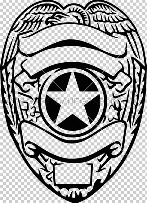 Badge Police Officer Thin Blue Line Drawing Png Clipart Badge Ball
