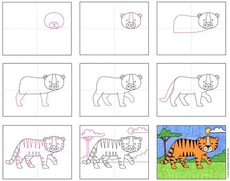 How To Draw A Tiger · Art Projects For Kids