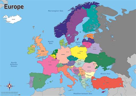 Simple Map Europe Size A1 Southern Cross Educational