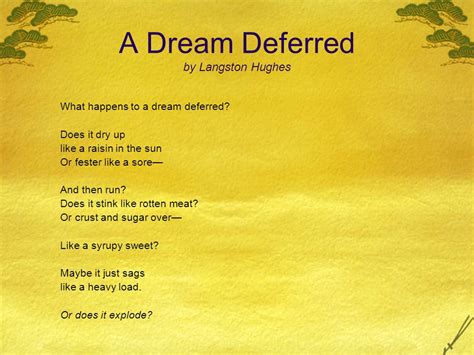 Montagne Image Montage Of A Dream Deferred Poem By Langston Hughes