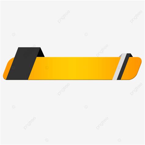 Yellow News Lower Third Title Frame Label Vector Banner Yellow Lower