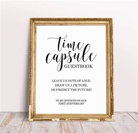 Time Capsule Sign Time Capsule Guestbook Time Capsule Etsy