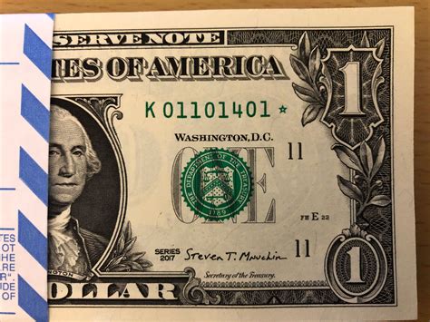 Multiple Errors 2017 One 1 Star Note 1 Dollar Bill Cuunc From K