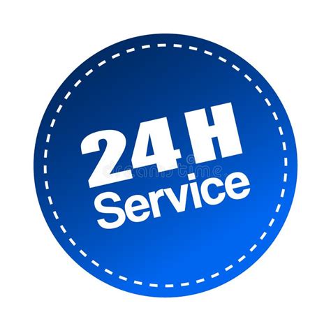 24h Service Delivery Stock Vector Illustration Of Button 123498166