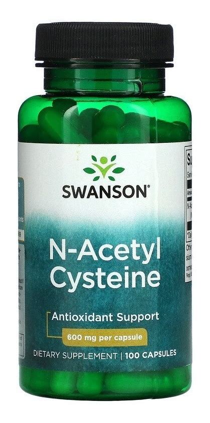Nac N Acetil Ciste Na Mg Caps Antioxidante Swanson Sfn Env O Gratis