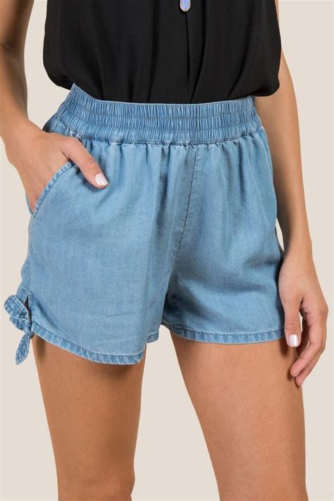 Jillian Side Knot Soft Shorts Soft Shorts Jeans For Short Women Clothes