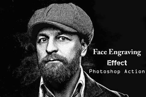 Face Engraving Effect Photoshop Action Invent Actions