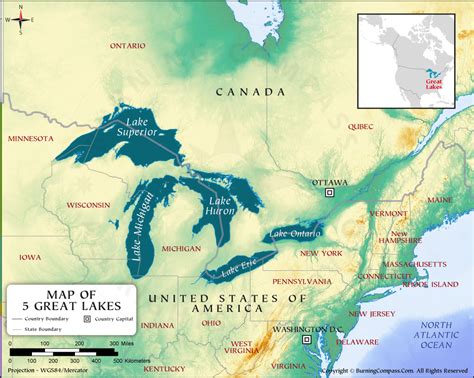 Great Lakes Map 5 Great Lakes Map