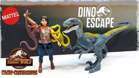 2021 Mattel Camp Cretaceous Sammy And Velociraptor Review Jurassic World Dino Escape Youtube