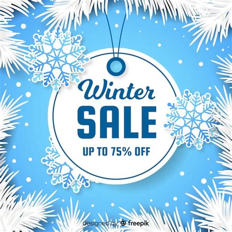 Free Vector Winter Sale Background