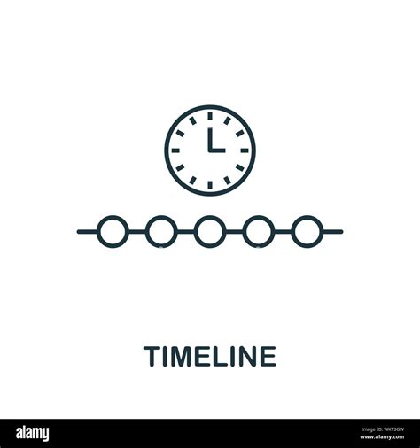 Timeline Outline Icon Thin Line Concept Element From Fintech
