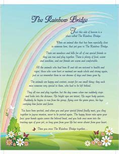 Rainbow bridge free printable poem {pet loss} 'rainbow bridge' is a lovely prose poem written for anyone who's suffered the loss of a beloved pet. Original Rainbow Bridge Poem Printable Version for Free ...