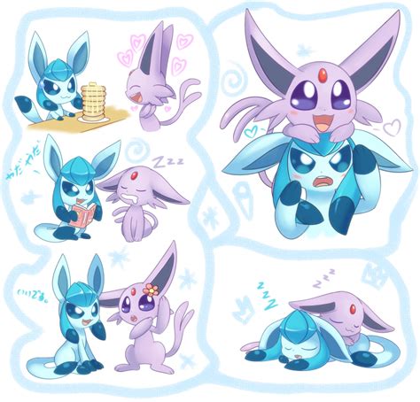 Glaceon And Espeon By Bukoya On Deviantart