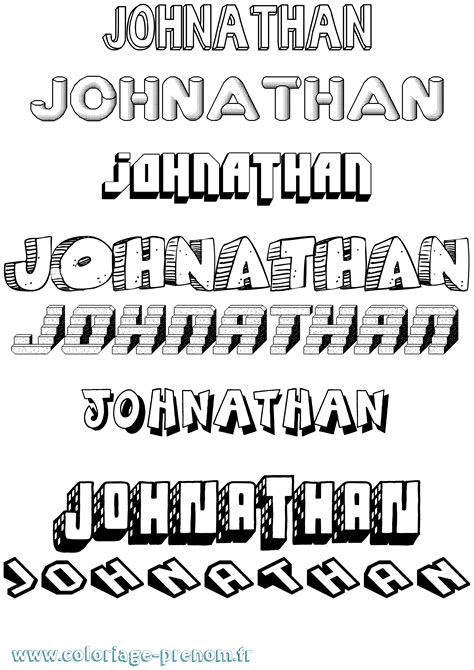 Coloriage Du Prénom Johnathan à Imprimer Ou Télécharger Facilement