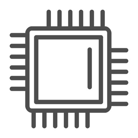 processor icon, processor line icon, processor, processor hardware icon icon