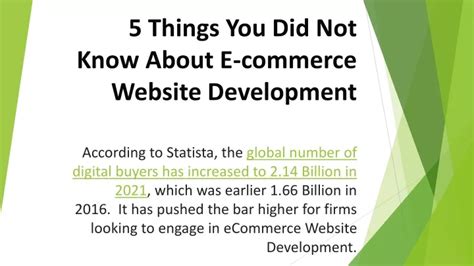 Ppt 5 Things You Did Not Know About E Commerce Powerpoint