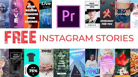 Try using it to create event publicity videos. 21 FREE Instagram Story Adobe Premiere Pro Templates - YouTube