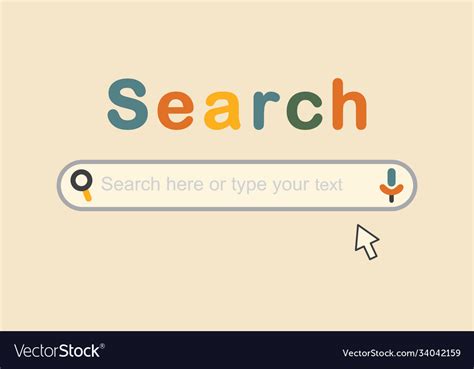 Trendy And Colorful Cute Search Bar Icon Vector Image